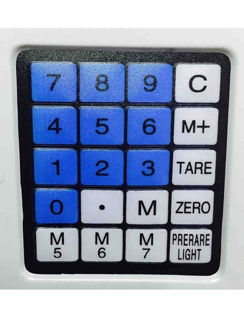 Bilancia Elettronica Digitale Professionale 40 Kg - Divisione 5 Gr, Colore Nero/Acciaio, Dimensioni 34.5x33x12.5 Cm