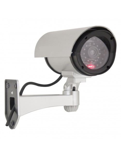 Kit Da 3 Telecamere Di Sorveglianza Finte Da Esterno Con LED Lampeggiante E Infrarossi – Effetto Deterrente A 360°